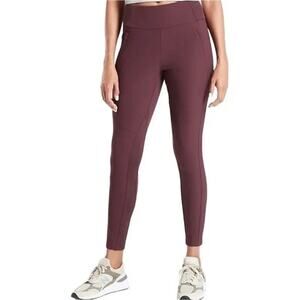 Athleta Cabernet Burgundy Headlands Hybrid Trek Tight High Waist Leggings Size 8